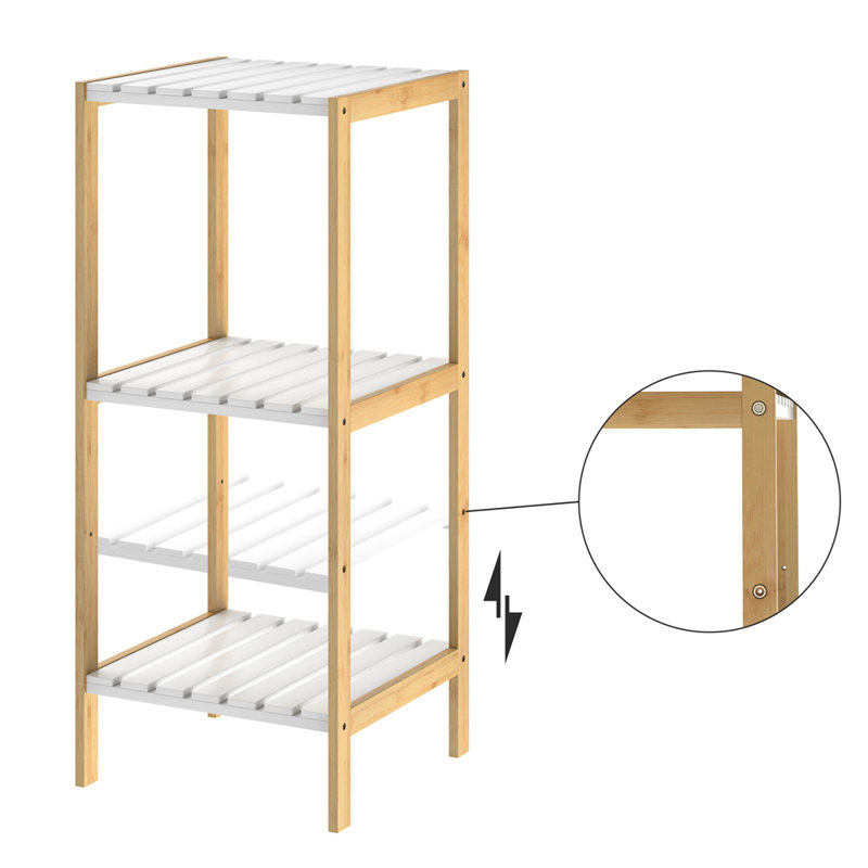 Dipalma Bamboo Freestanding Bathroom Shelves