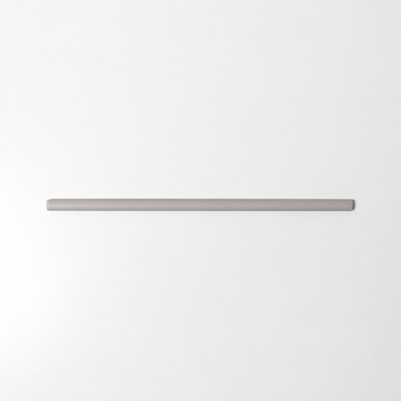 Bedouin 0.39 in. x 11.81 in. Grey Matte Pencil Bullnose Trim Tile, Gray, Matte 