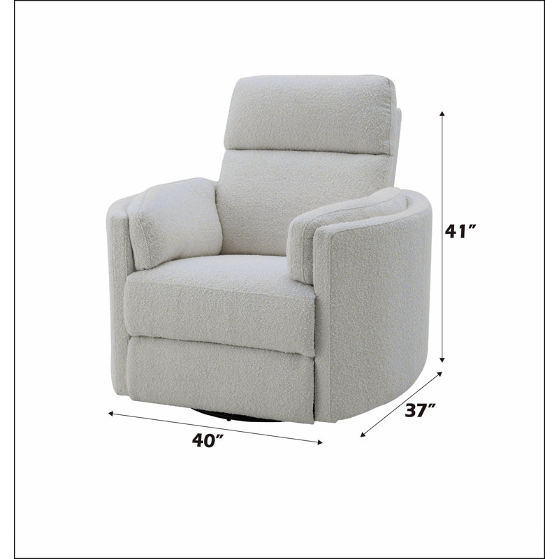 Fauteuil inclinable oscillant Sagen Beige Boucle