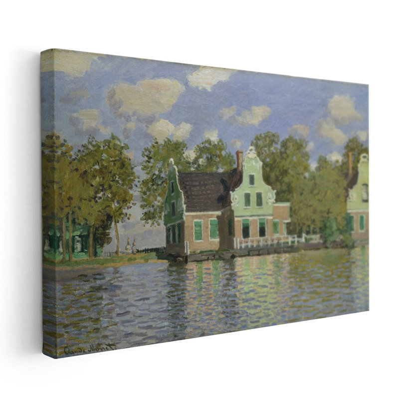 «The House on the River Zaan in Zaandam, 1871», reproduction d'art sur toile, H 32 po x l 48 po