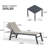 Outdoor Rust-Resistant Metal Chaise Lounge with Table-1563223228