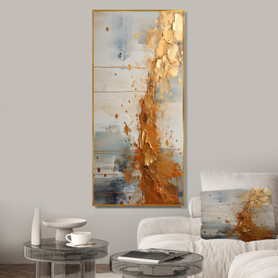 Or et gris Rhythms Champagne - Champagne, art mural