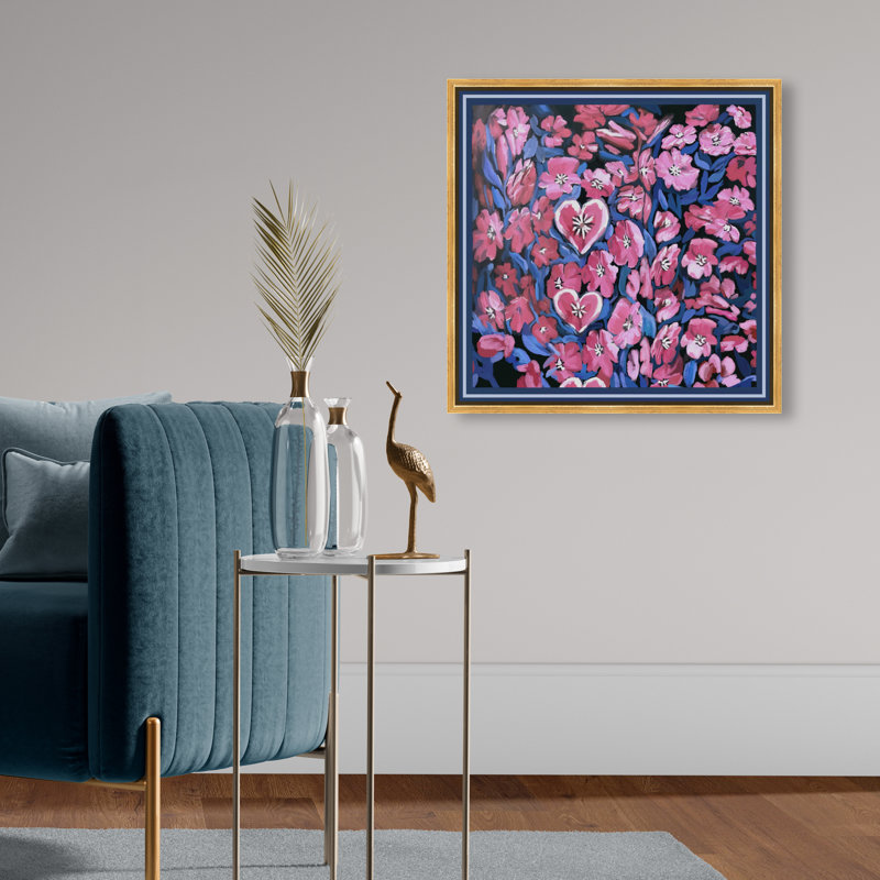 Yours Forever Canvas Fashion Print by Oliver Gal, Black Frame, 12 x 12, 21"H x 21"W, Gold Floater Frame