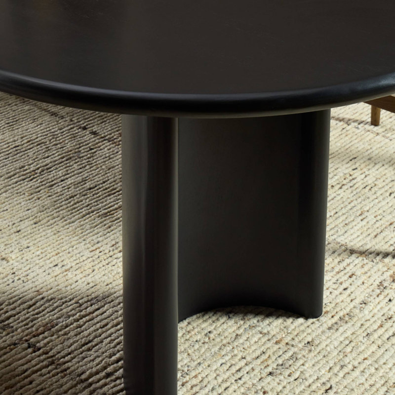 Table de salle à manger Haiden, H 30 po x l 118 po x P 42 po, Acacia noir patiné