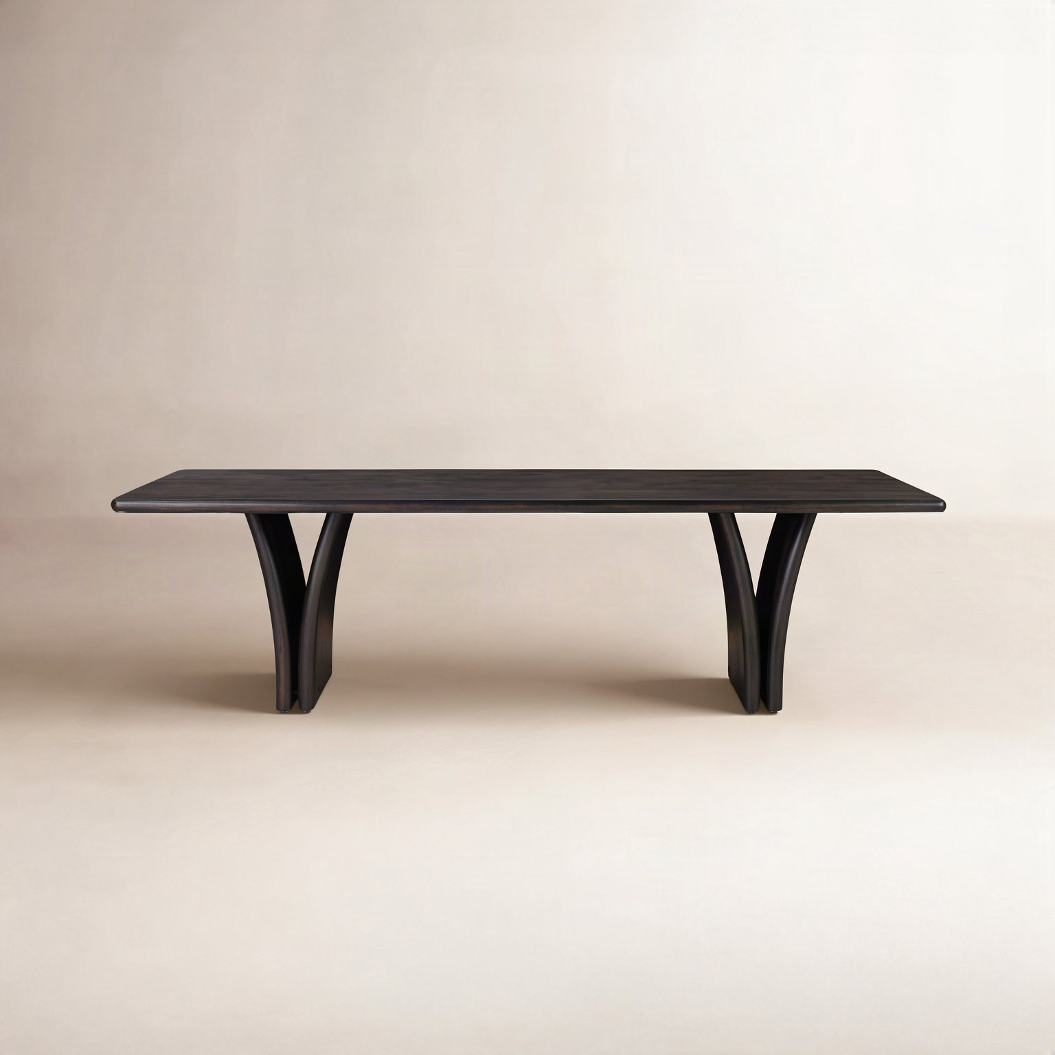 Fatine 96 " Oak Dining Table, Dark Espresso Reclaimed French Oak