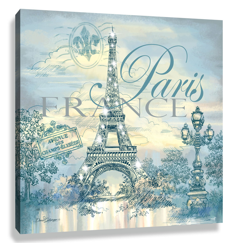 Imprimé Paris Pizazz avec cristaux éblouissants