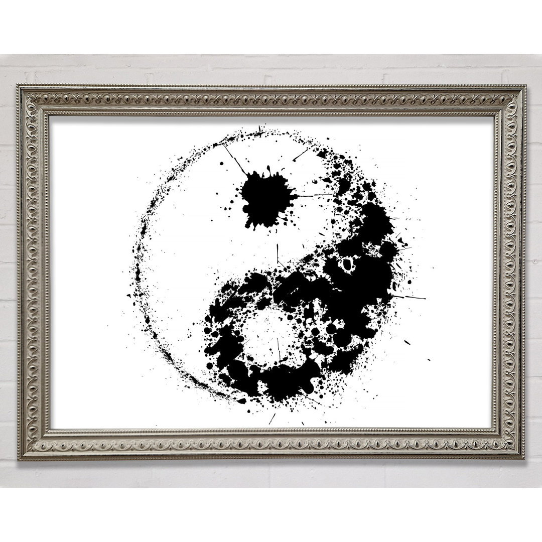 Gerahmtes Leinwandbild Yin Yang Splash