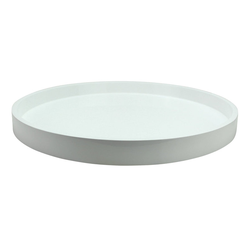 Lacquer Decorative Tray, 16" H x 16" W x 2" D, Orange