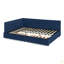 Grand lit capitonné avec rangement capitonné, cadre de canapé-lit avec dossier confortable et accoudoirs, grand lit pour chambre à coucher, salon, velours (85,5 po x 64,5 po x 29,5 po)-2145156347