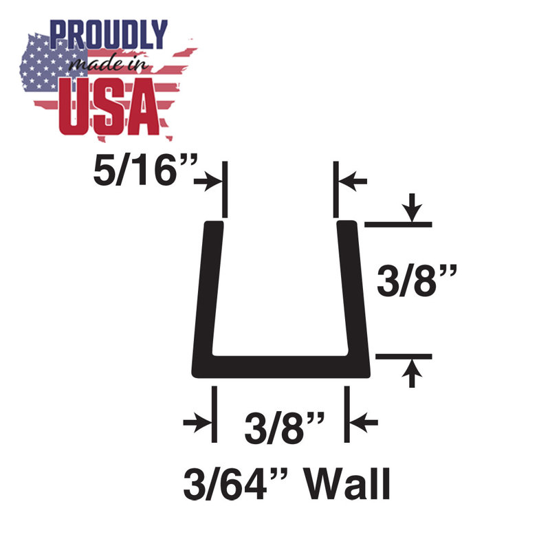 Plastic 0.38'' W x 36'' L T-Moulding in Clear