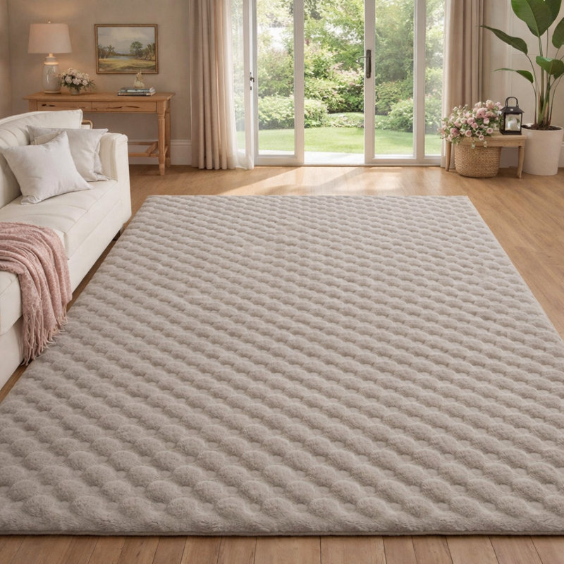 Geometric Shapes Machine Tufted Shag Area Rug, 160x230cm