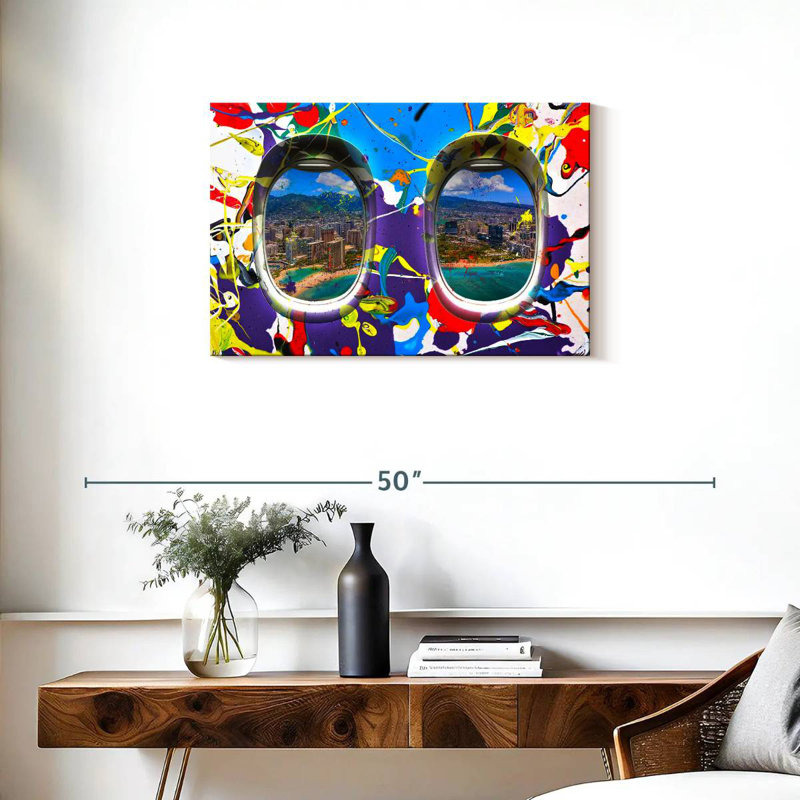 Mehar Abstract Airplane Window, 20" H x 30" W
