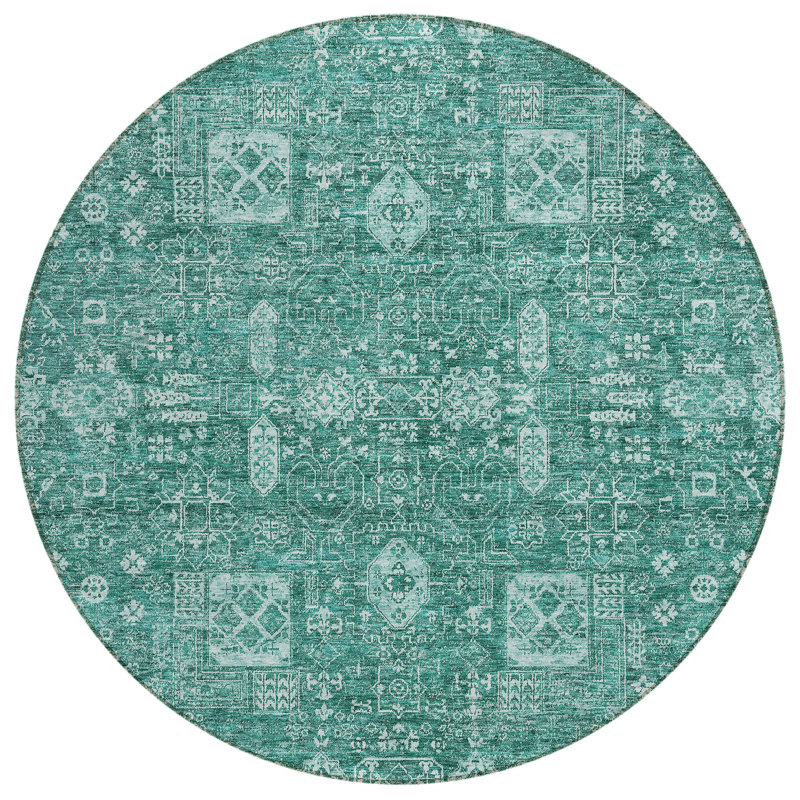 Ivajla Floral Indoor / Outdoor Rug, Round 8'