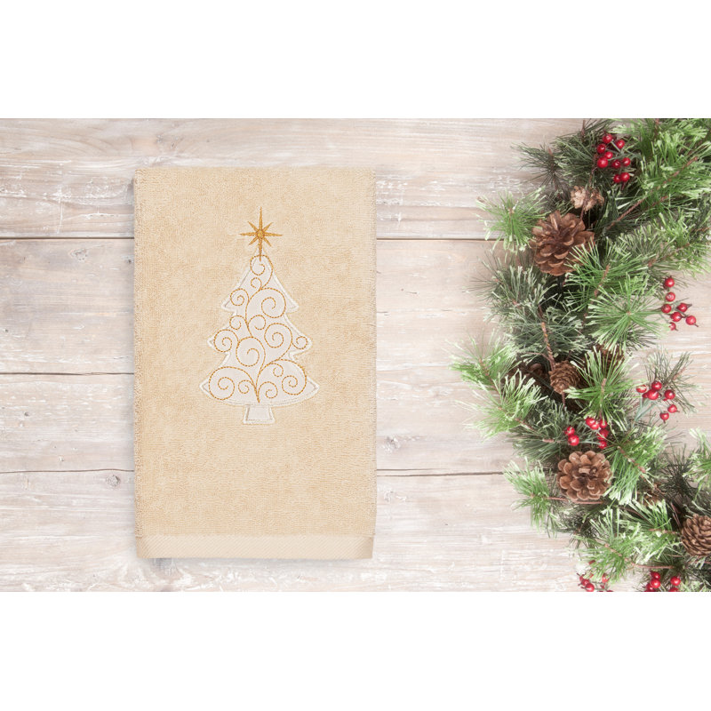 Christmas Midweight Hand Towel, Sand