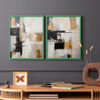 ABSTRACT Series CCCCXCI - Impression encadrée de qualité supérieure - prête à être accrochée - aucun clou requis - aucun clou requis