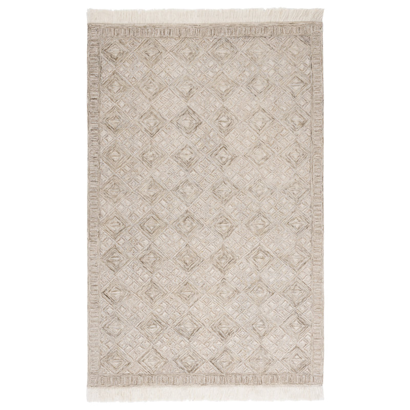 Hilley 803 Area Rug In Ivory / Sage, Rectangle 5' x 8'