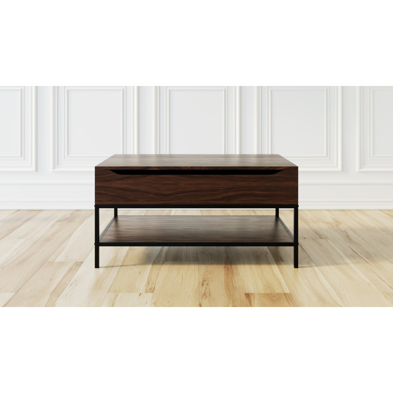 Table basse à plateau relevable avec rangement