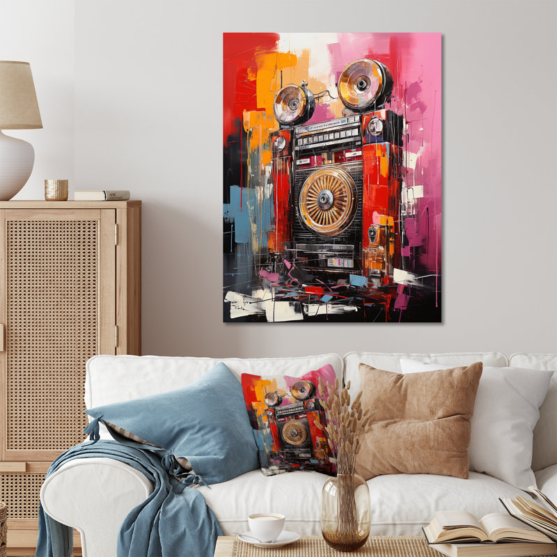 Abstract Rhythms Jukebox 1 - Jukeboxes, art mural en métal, H 32 po x l 16 po x P 1 po