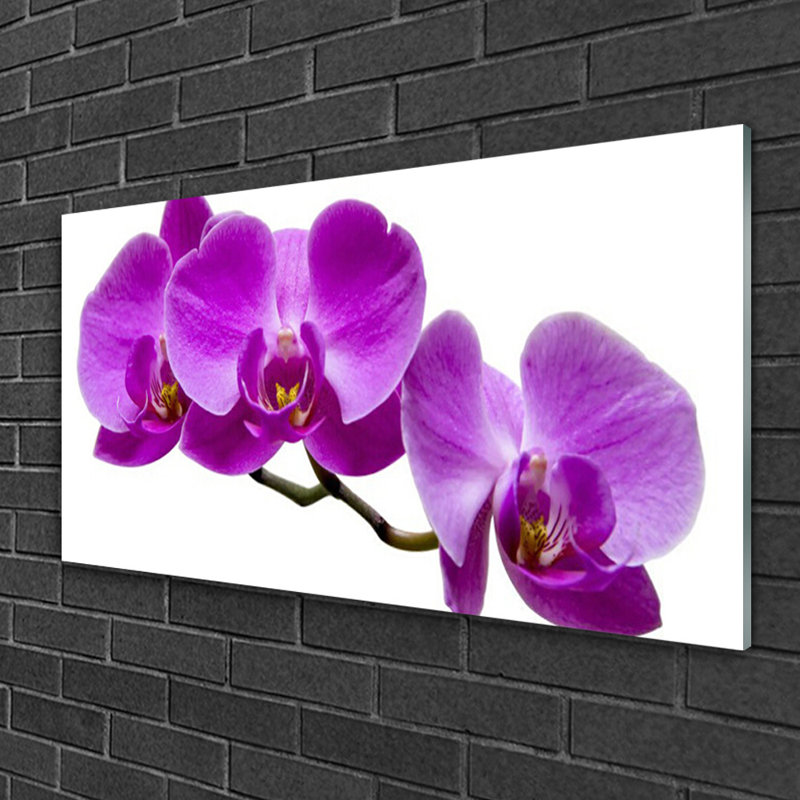 Floral Flowers - Unframed Photograph on Glass