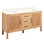 60" Ayanna Double Bathroom Vanity Set with Oval Undermount Sinks