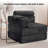 Sisler 4 Piece 106" Oversized Sleeper Modular L Shape Corduroy Upholstered Compression Sectional Sofa, No Assembly Required, with Storage Pockets-1604070409
