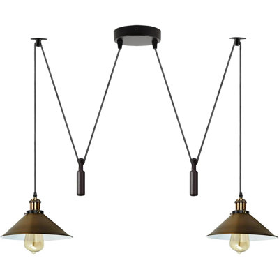 2 - Light Mata Black Cone Pendant