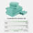 6-Piece 100% Cotton Quick Dry Diagonal Ribbed Towel Set-1956782054