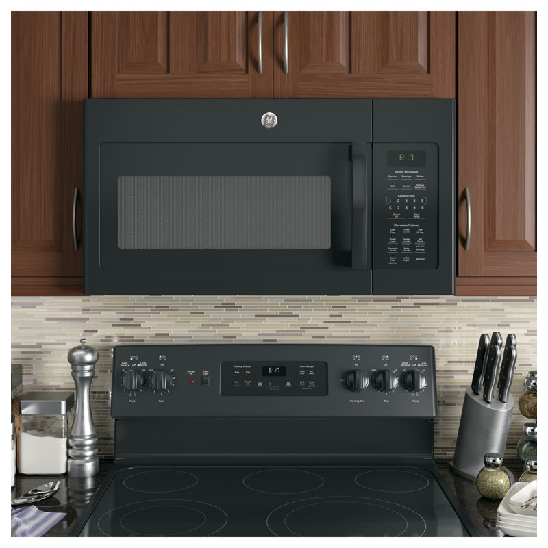 GE® 1.7 Cu. Ft. Over-the-Range Sensor Microwave Oven, Black