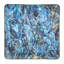 Table bistro moderne carrée, petite table basse en marbre de 23,7 po avec finition en agate bleue brillante et bordure en acier inoxydable, base piédestal en acier au carbone robuste pour les petits espaces, appartement