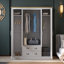 Sufy 4 Door 2 Drawer Wardrobe With Mirror-111465345