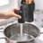 Solid Brass Kitchen Faucet With Pull Out - 360 Rotation For Contemporary Modern Black Sink Single Hole