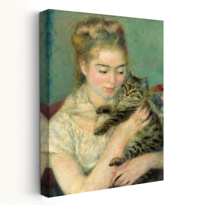 Woman With Cat (Femme Au Chat), 1875 - Museum Figurative Animals Cats Art