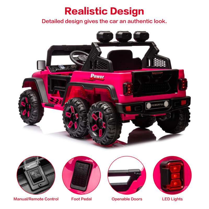 Modern Depo Battery Powered Ride On Toy with Remote Control, Rose Pink