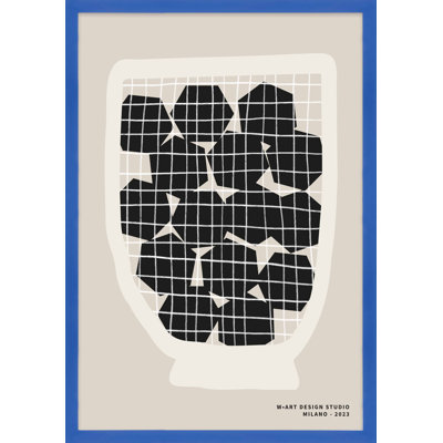 Black Hexagons Print