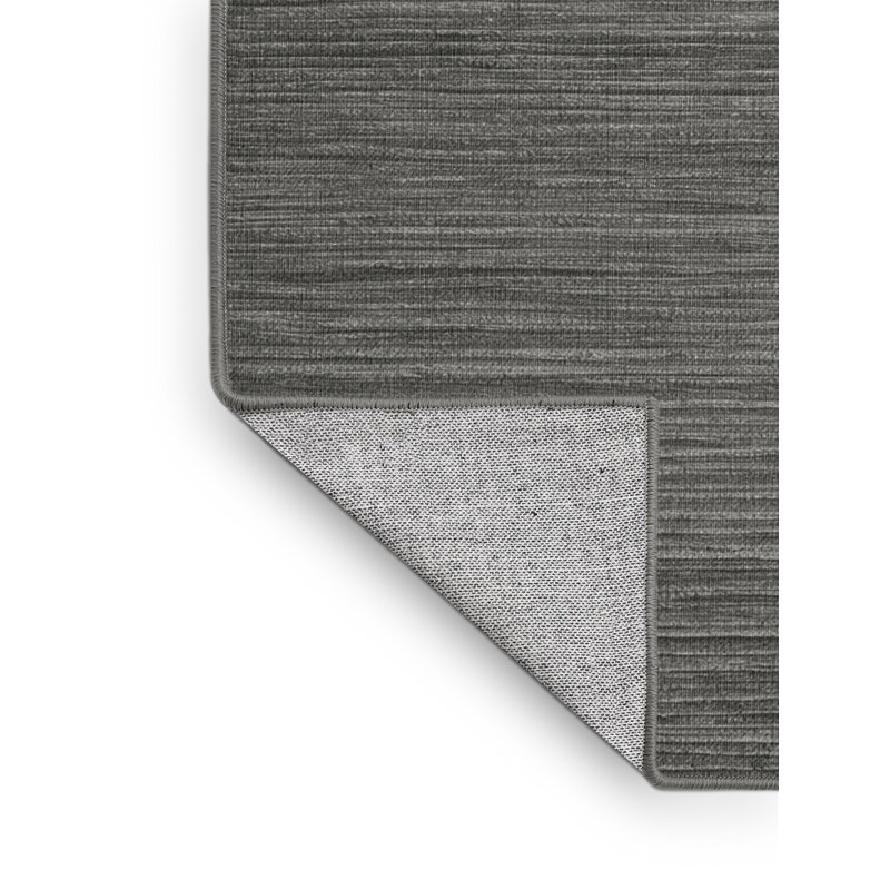 Machine Washable Solid Gray Area Rug, Runner 2' x 5'