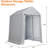 Durable Canopy Carport With Storage Shed - Roll-Up Zipper Door in , 103.92" H x 120" W x 120" D