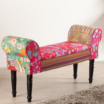 Cotton Upholstered Bench