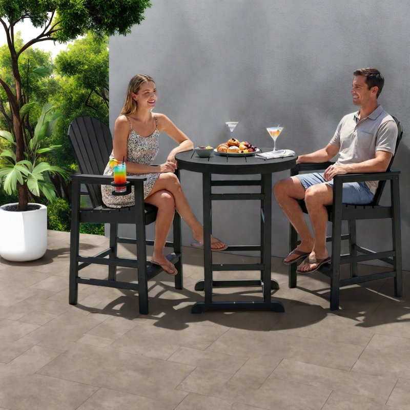 Ensembles de barres de patio en PEHD peu encombrants pour une utilisation extérieure moderne