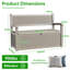 Boîte de rangement en résine résistante aux intempéries de 120 gal, boîte de rangement imperméable-129386481