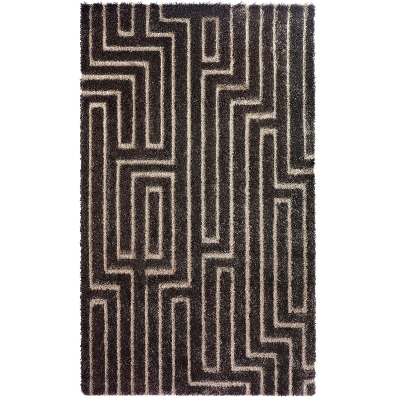 Tapis noir Helotes, Rectangle 7 pi 9,6 po x 11 pi 2 po