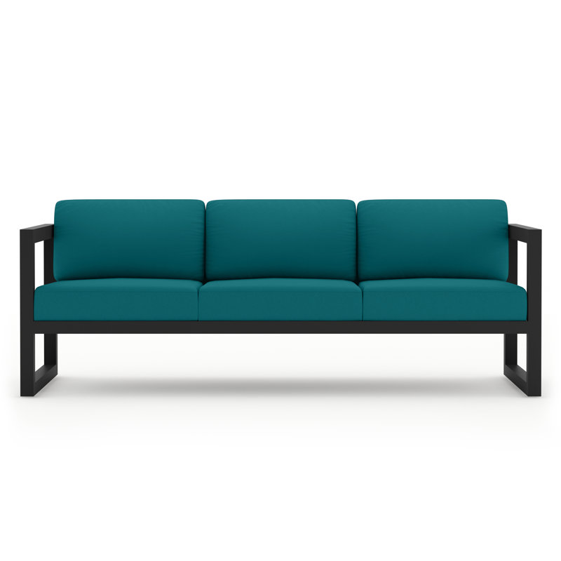 Avion 2 Piece Sofa Set, Canvas Charcoal Sunbrella® Canvas, Black