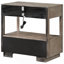 Taupe Oak 2-drawers Nightstand