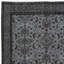 Tapis turc moderne fait à la main 4 x 6,6 pi avec motif floral