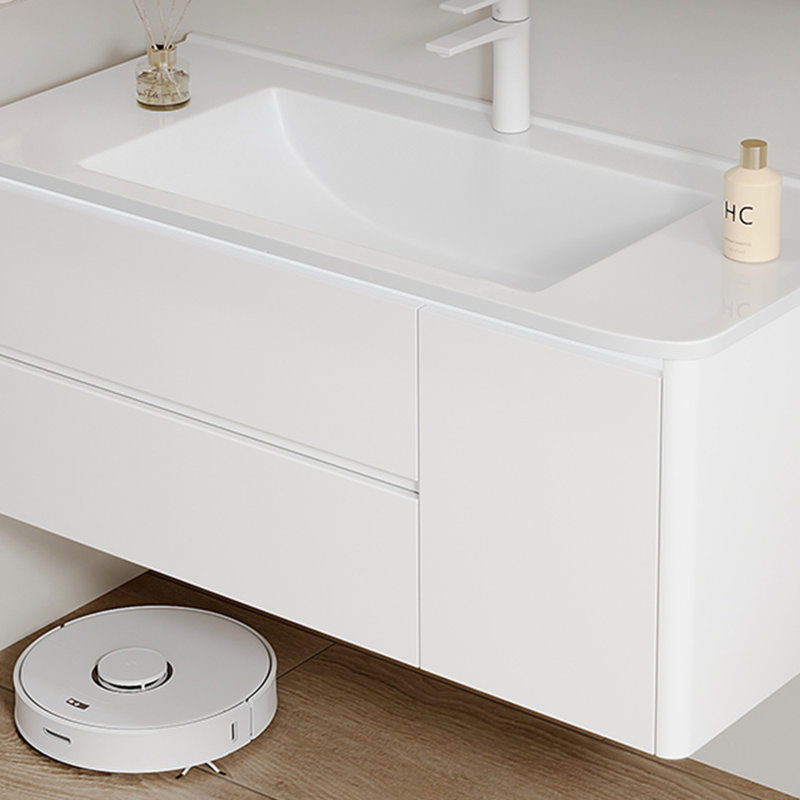 Simple light luxury Vanitie bathroom cabinet, White