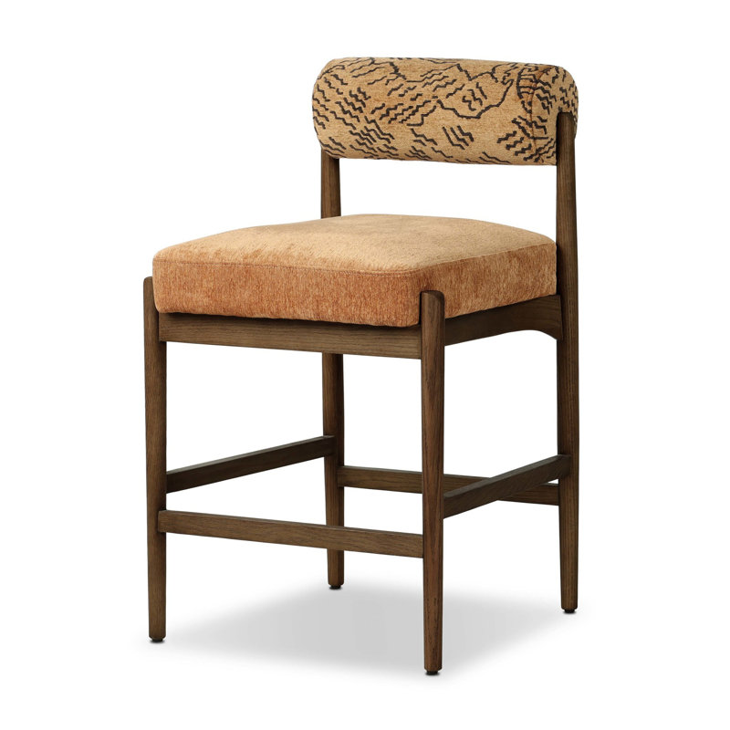 Jazelle Stool, Counter Stool (27" Seat Height), Dharma Ochre
