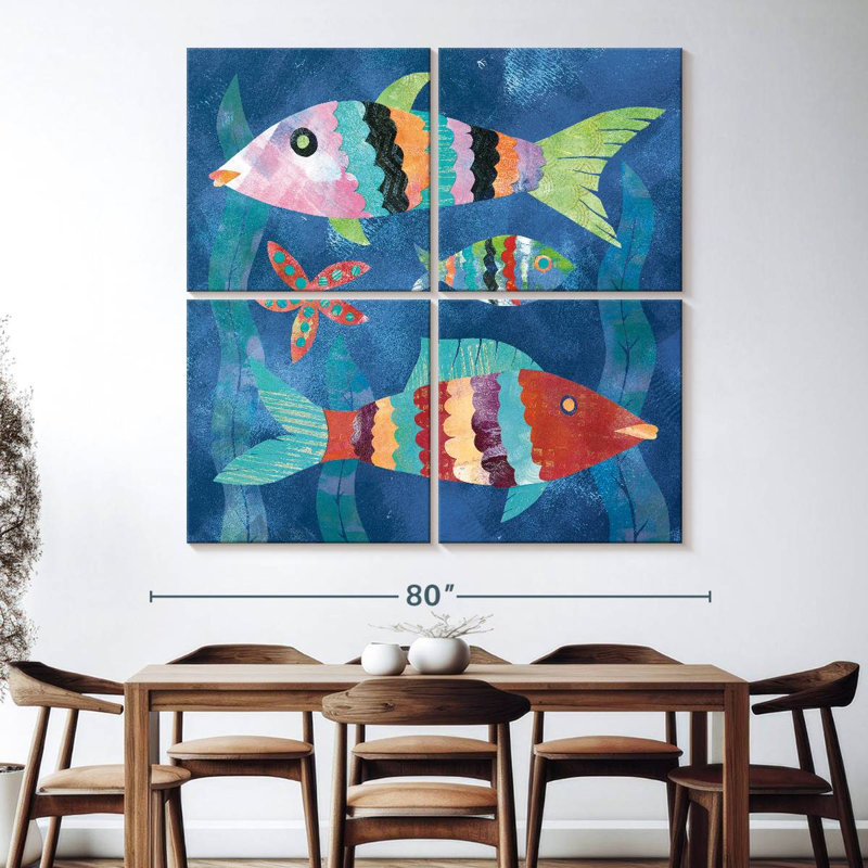 Ashelle Boho Reef Fish I, 74" H x 74" W