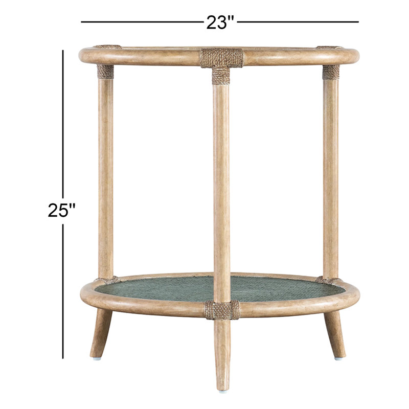 Retreat End Table, Dune/Blue