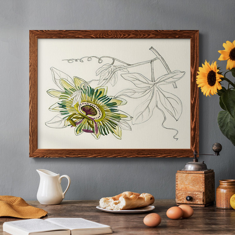 Passionflower III, reproduction d'art sur toile, Érable, H 14 po x l 20 po