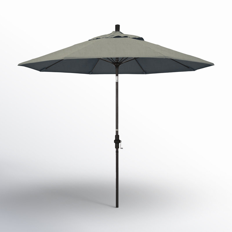 Parasol de marché Sunbrella® 9 pi Roverta, Sunbrella® à tissage uni palette colombe, Brun
