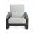 Coussin gris / cadre noir